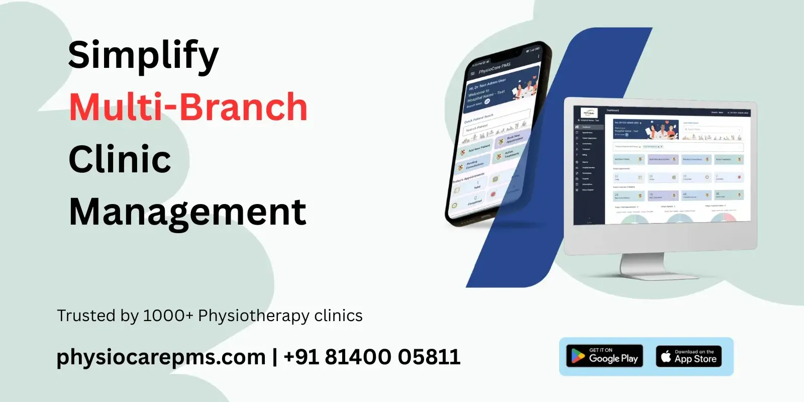 Multi branch physiotherapy clinic management software