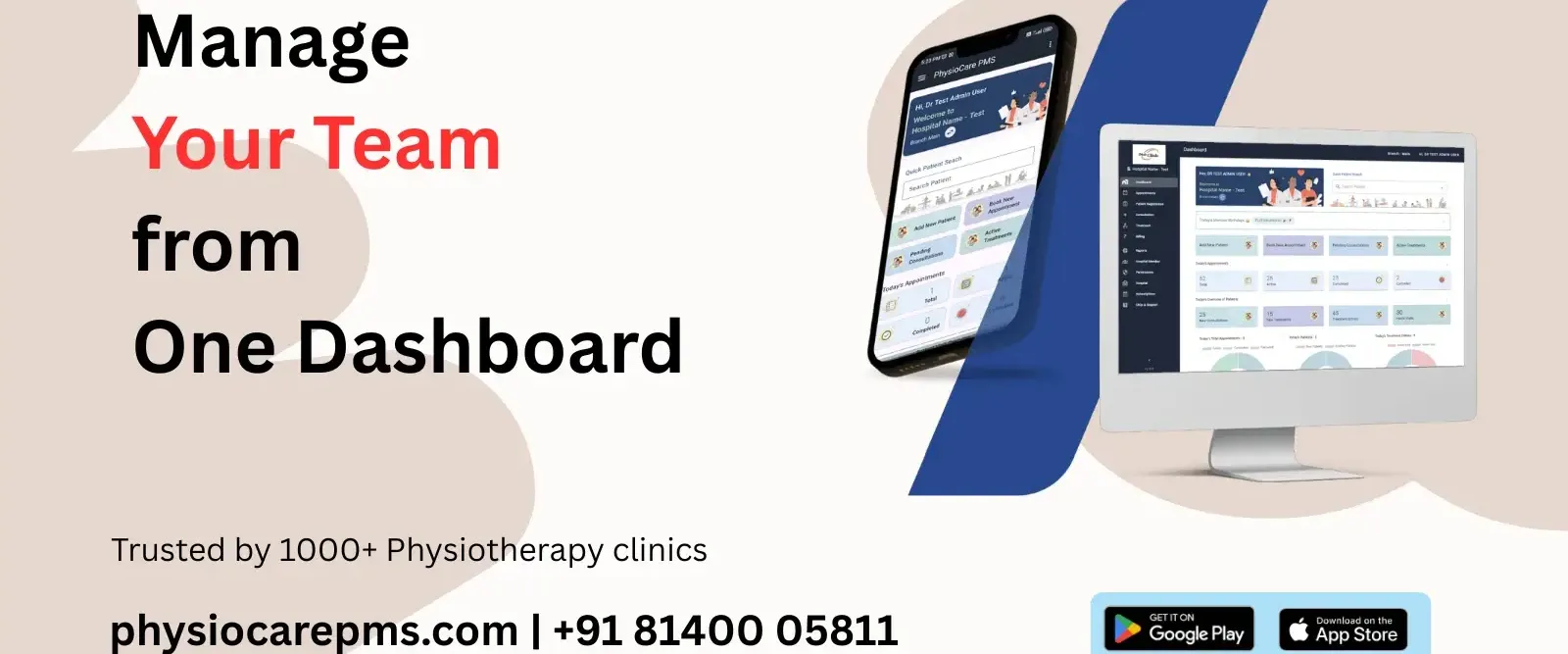 Physiotherapy Clinic Staff Management Dashboard