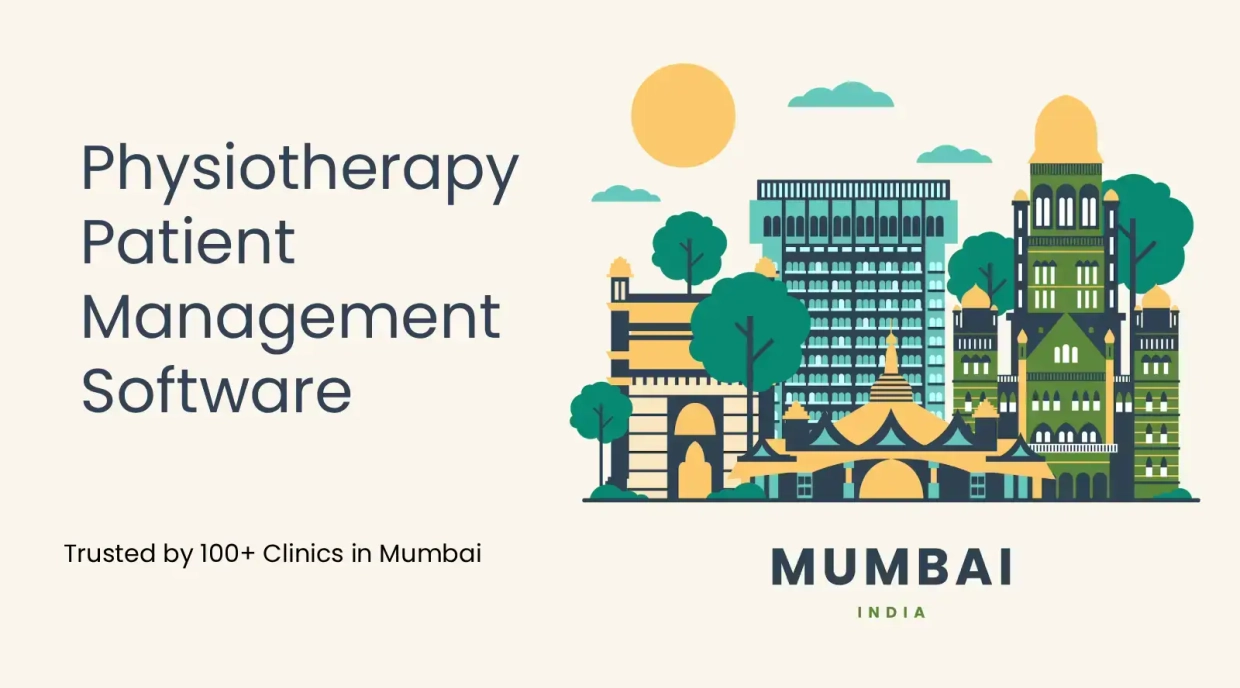 Dashboard of physiotherapy clinic software used by Mumbai clinics