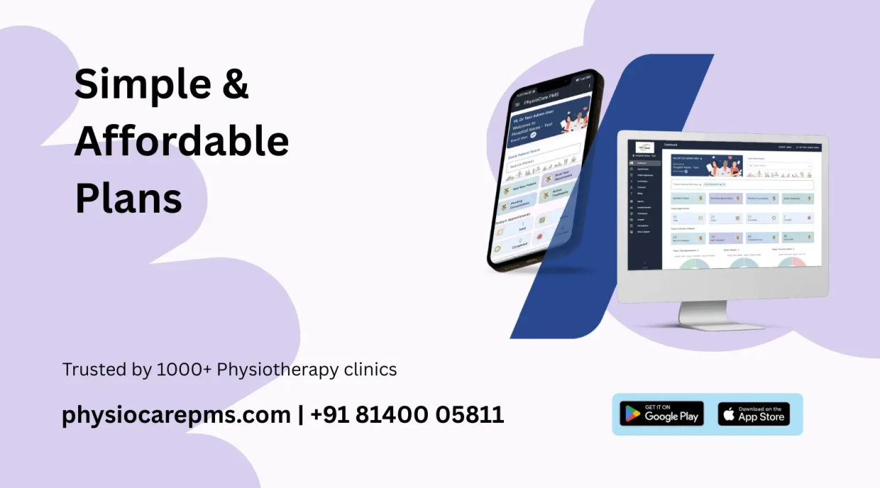 Affordable pricing plans for physiotherapy clinic management software