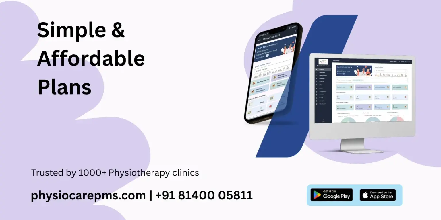 Affordable pricing plans for physiotherapy clinic management software